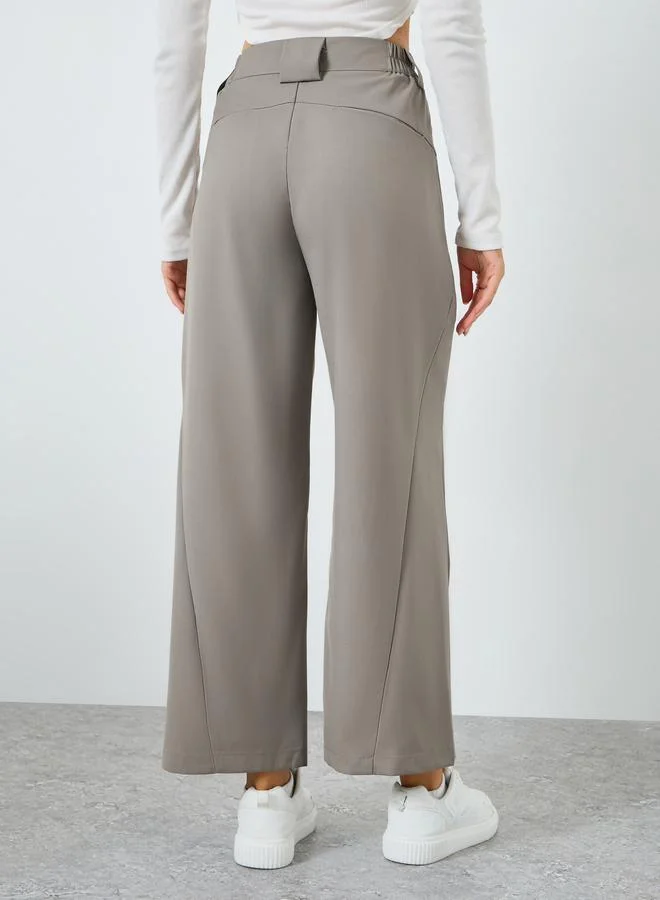 Styli  Women Khaki Loose Fit Pants for Women | Best Price UAE